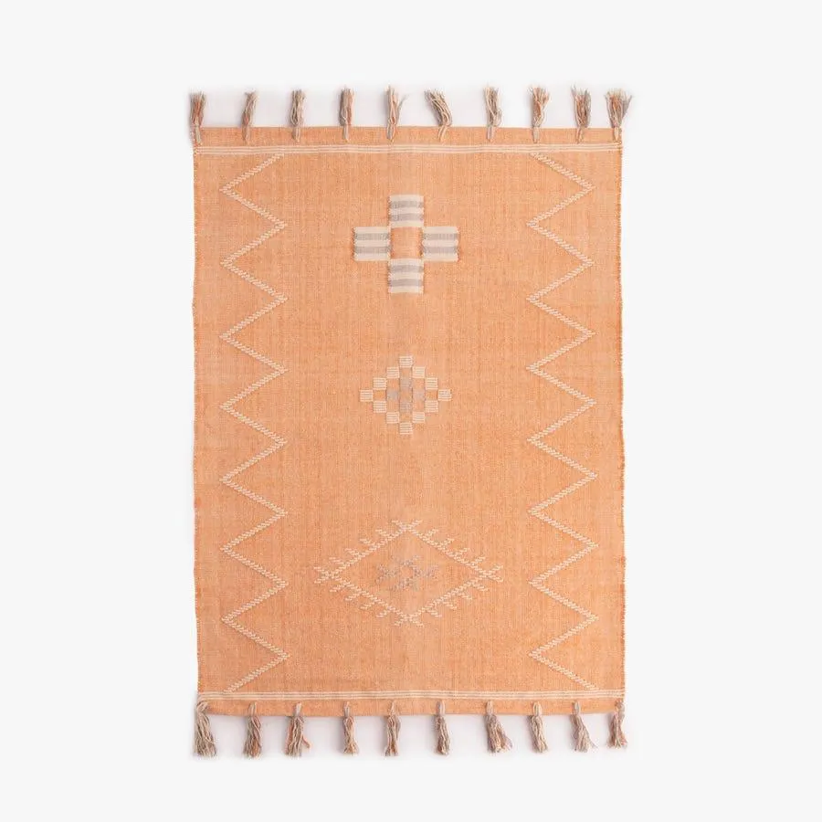 Tapete algodão laranja 140x200 cm BENAGIL