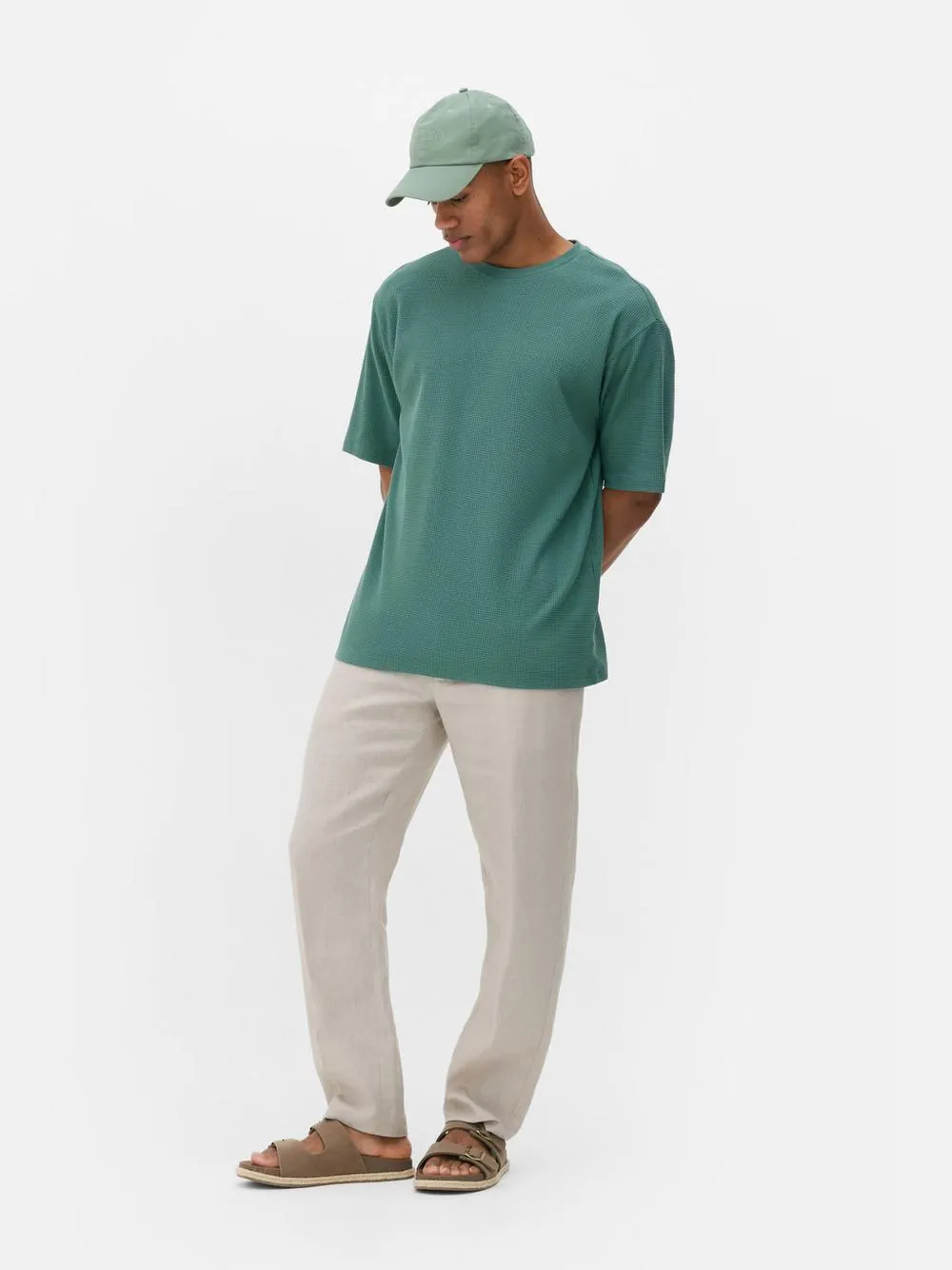 T-shirt textura waffle