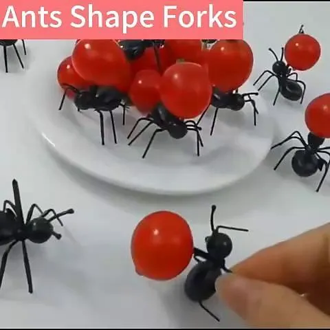 12 stks mieren voedsel fruit picks decoratie mier vorm vorken snack cake dessert servies voor thuis keuken party diner fruit pick voor restaurants/cafe