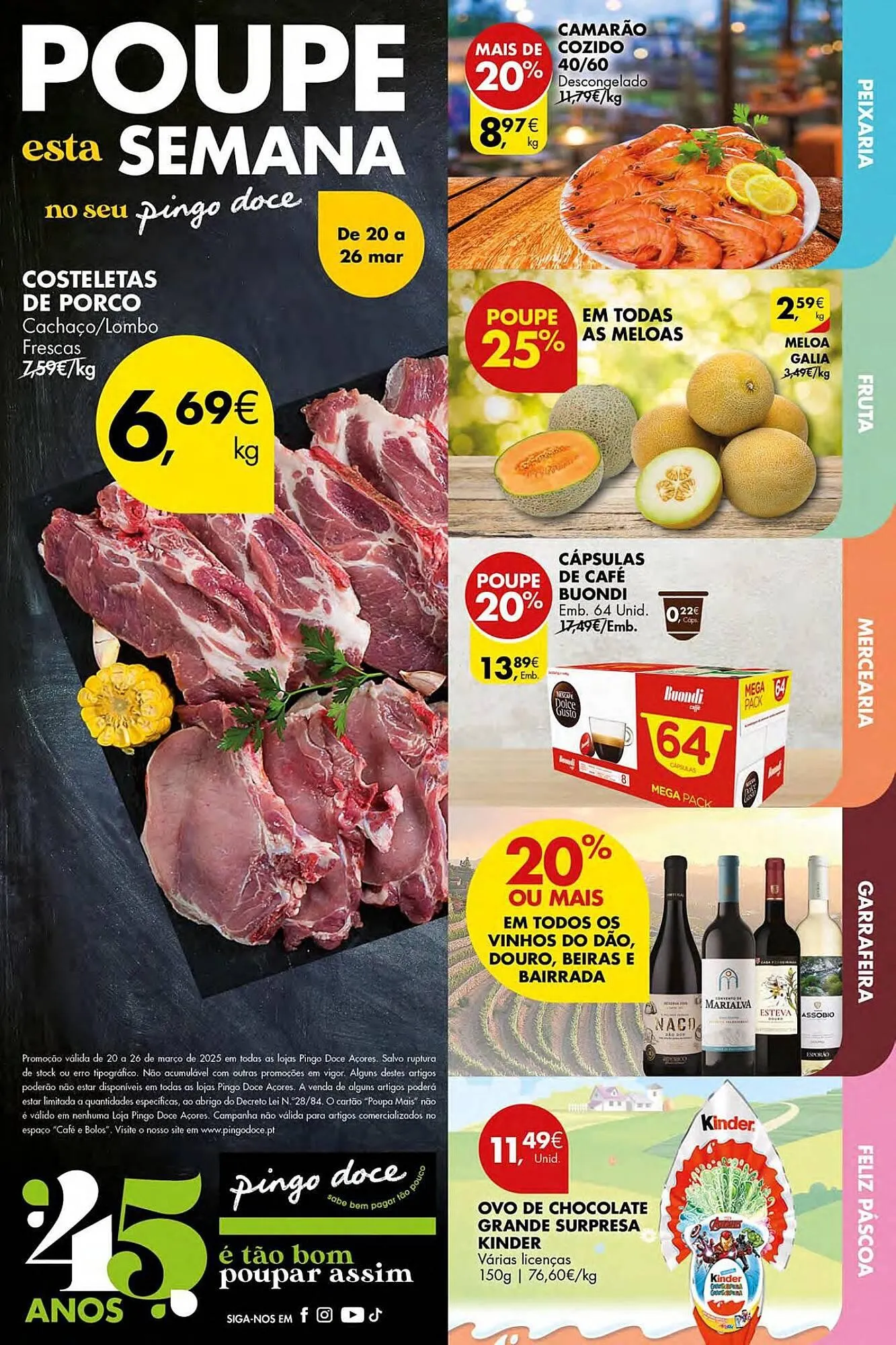 Folheto Folheto Pingo Doce de 20 de março até 26 de março 2025 - Pagina 1