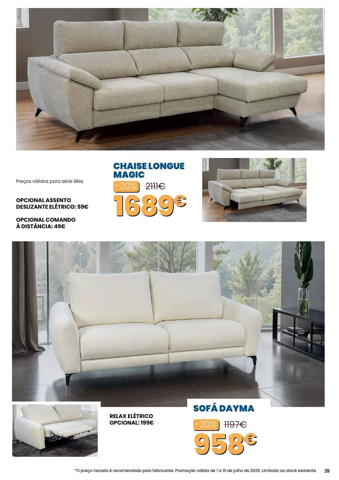 Folheto Folheto Hiper Centro do Móvel de 1 de julho até 31 de julho 2025 - Pagina 39