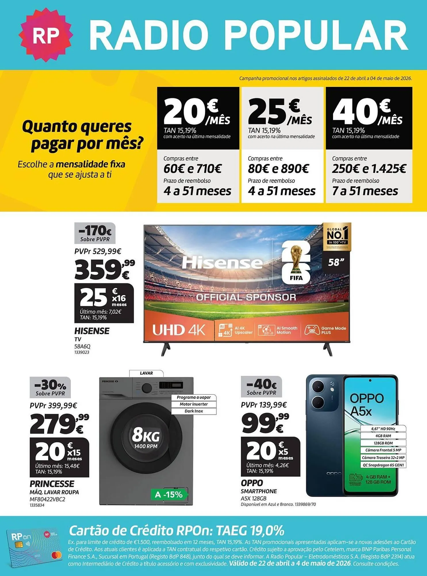 Folheto Folheto Radio Popular de 22 de abril até 4 de maio 2026 - Pagina 1