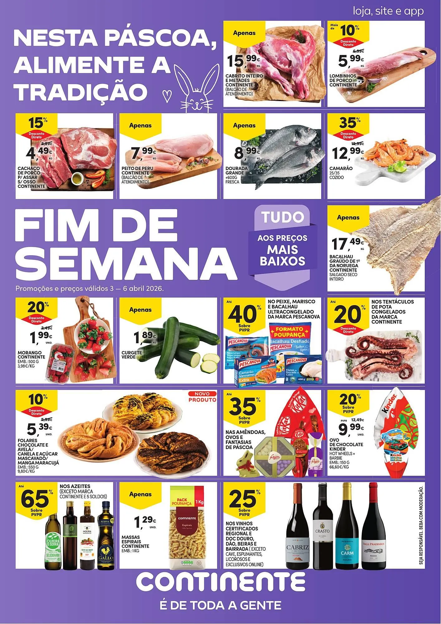 Folheto Folheto Continente de 3 de abril até 6 de abril 2026 - Pagina 1