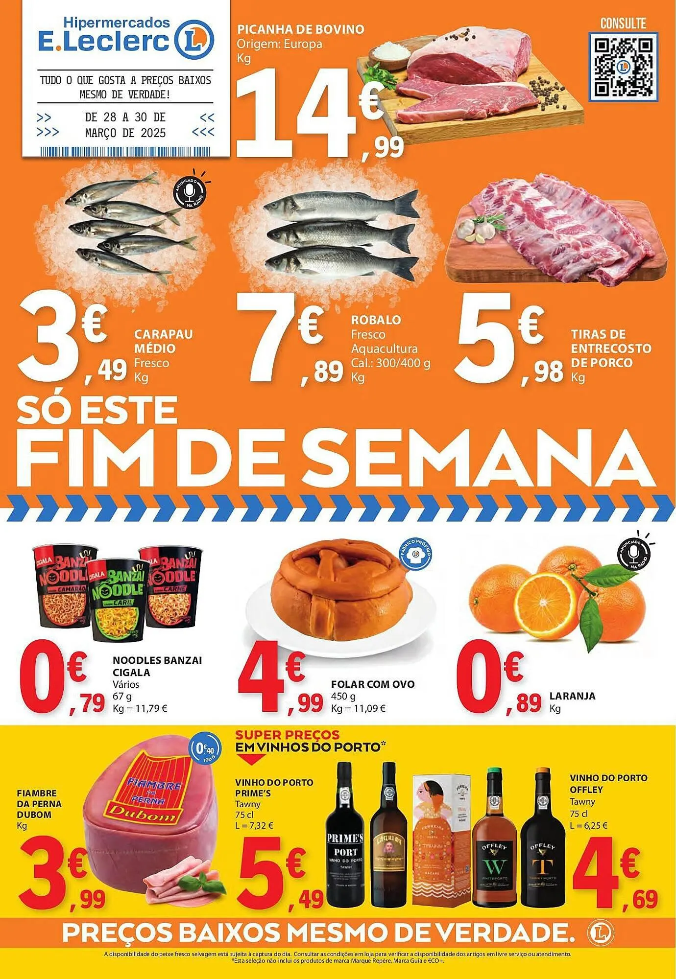 Folheto Folheto E.Leclerc de 28 de março até 30 de março 2025 - Pagina 1