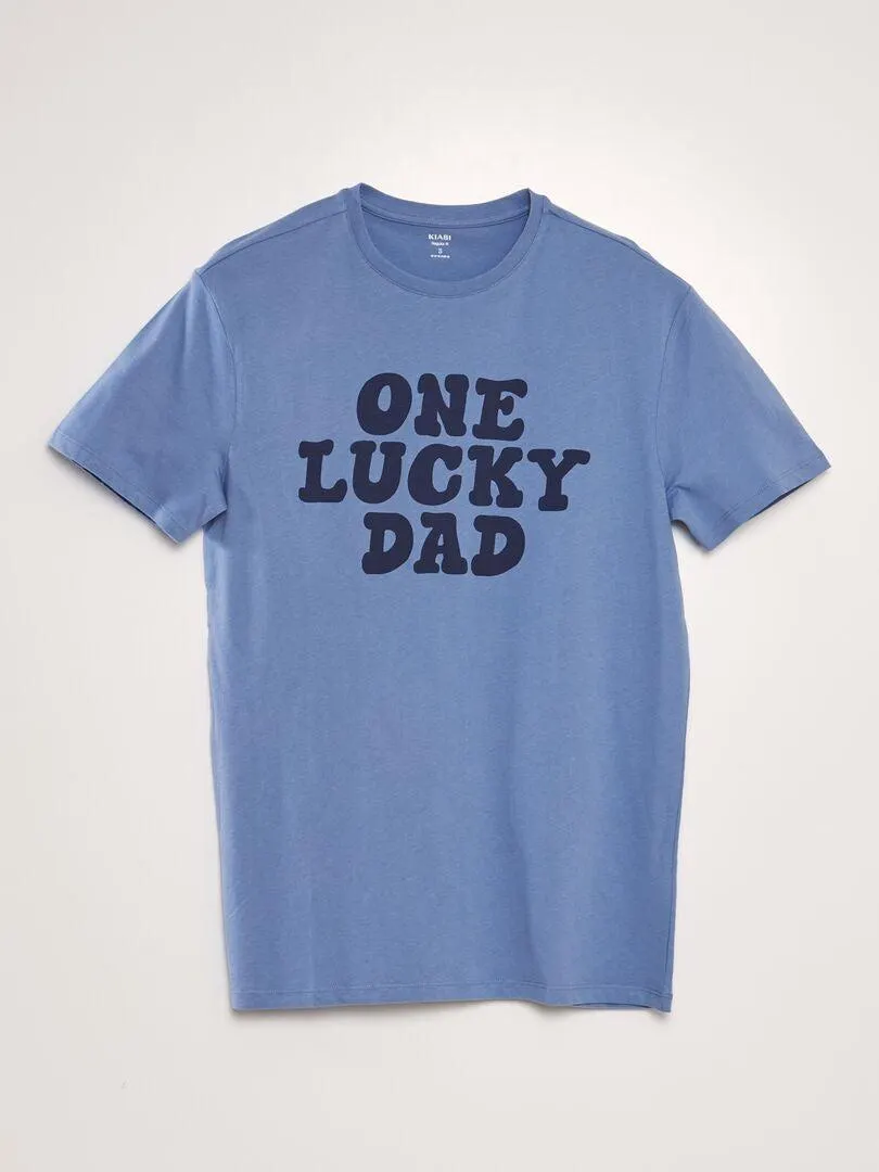 Camiseta estampada 'Día del Padre' - AZUL