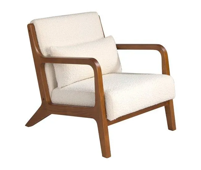 ANGEL CERDA Poltrona em tecido branco