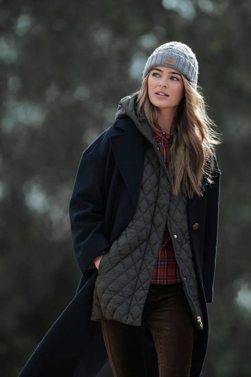 Casaco de lã comprido