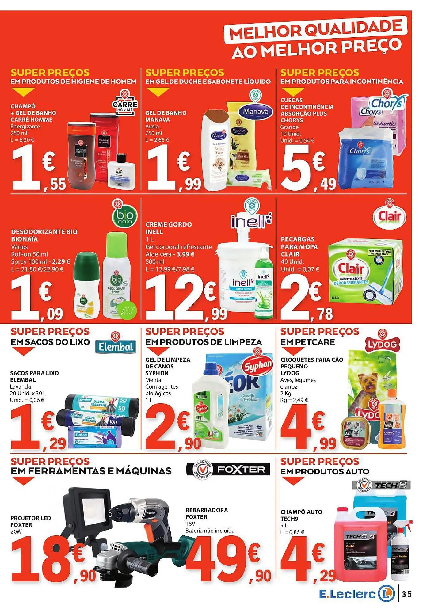 Folheto Folheto E.Leclerc de 29 de fevereiro até 6 de março 2024 - Pagina 35