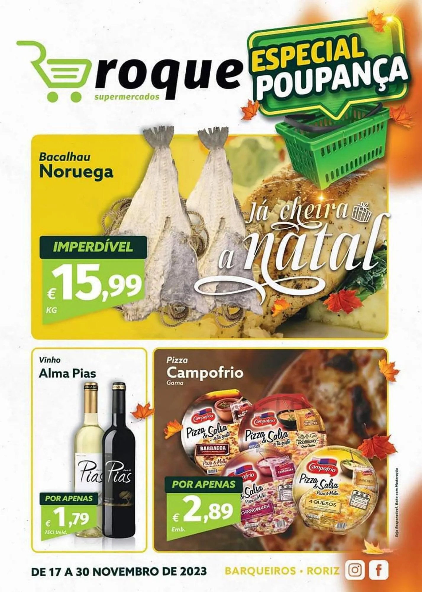Folheto Folheto Roque Supermercados de 17 de novembro até 30 de novembro 2023 - Pagina 1