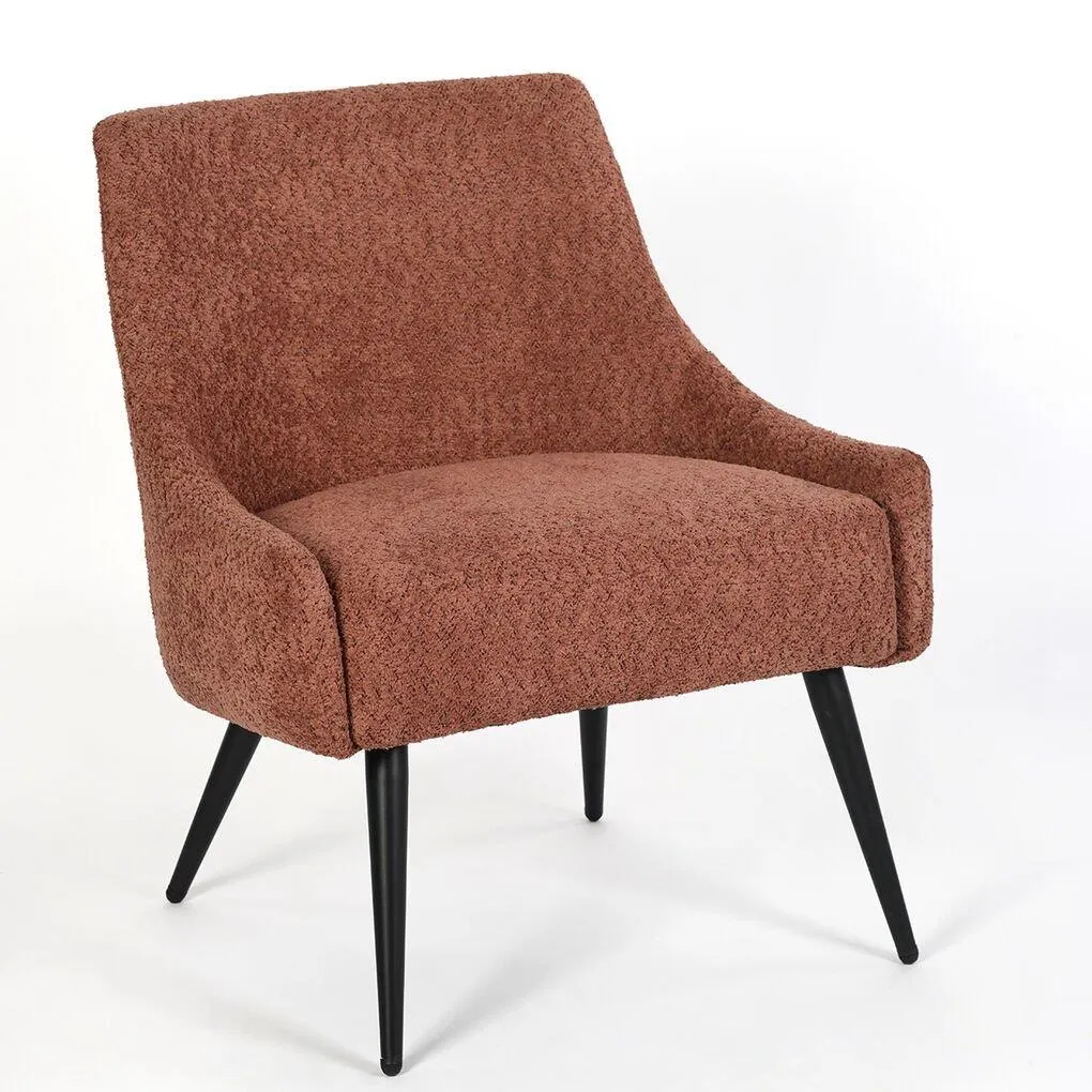 Poltrona ARIEL em tecido rosa