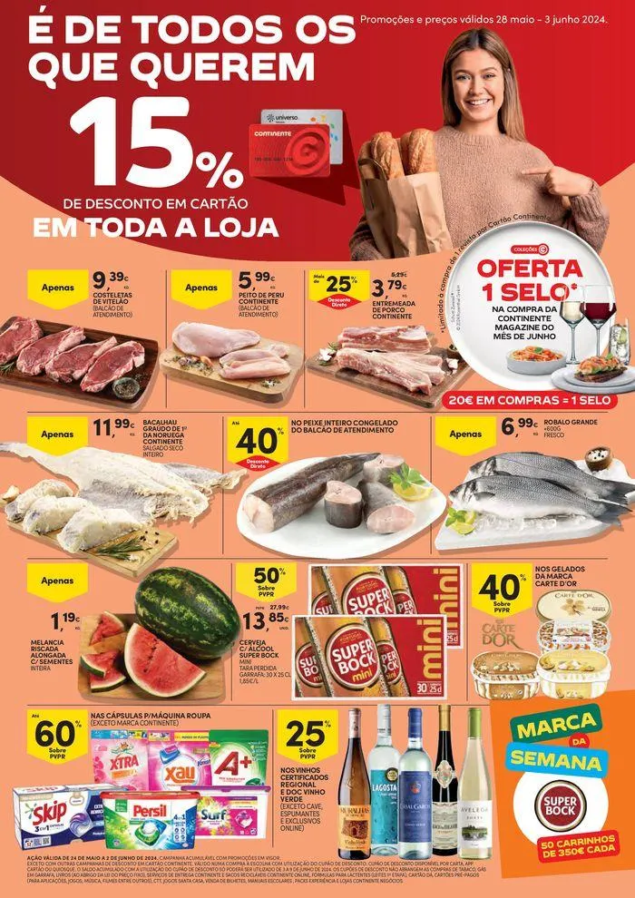 Folheto Folheto Continente de 29 de maio até 3 de junho 2024 - Pagina 1