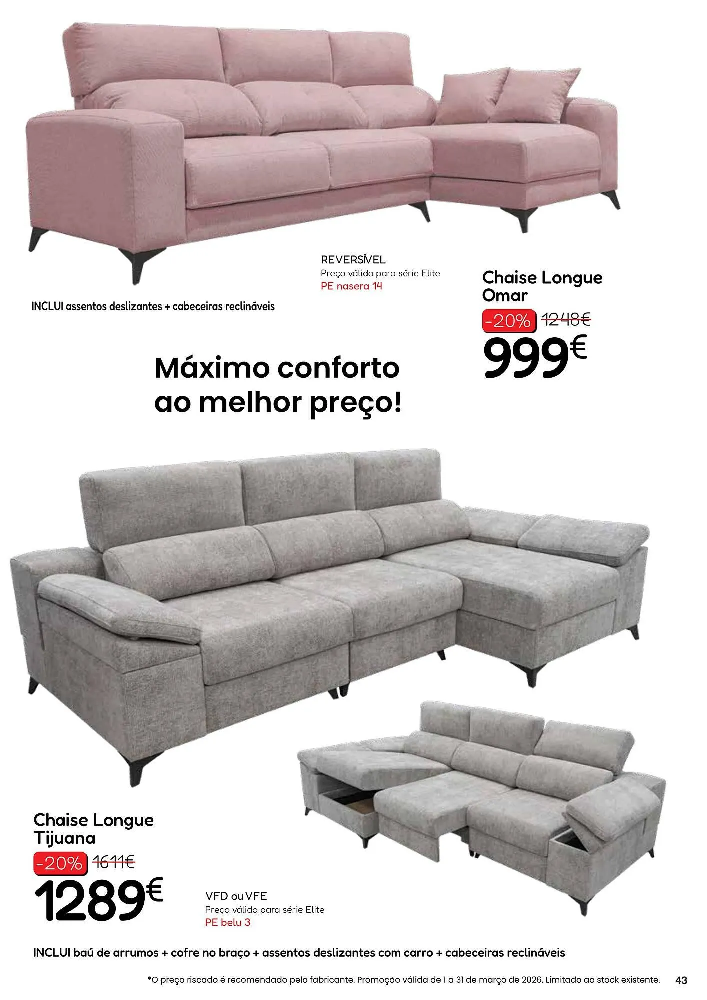 Folheto Folheto Hiper Centro do Móvel de 5 de março até 31 de março 2026 - Pagina 43