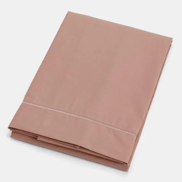 Lençol de Cima Tan Rose Percale Macio