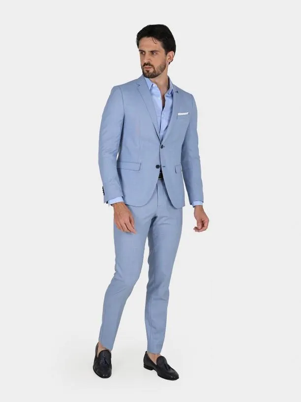 Fato com micro padrão slim fit