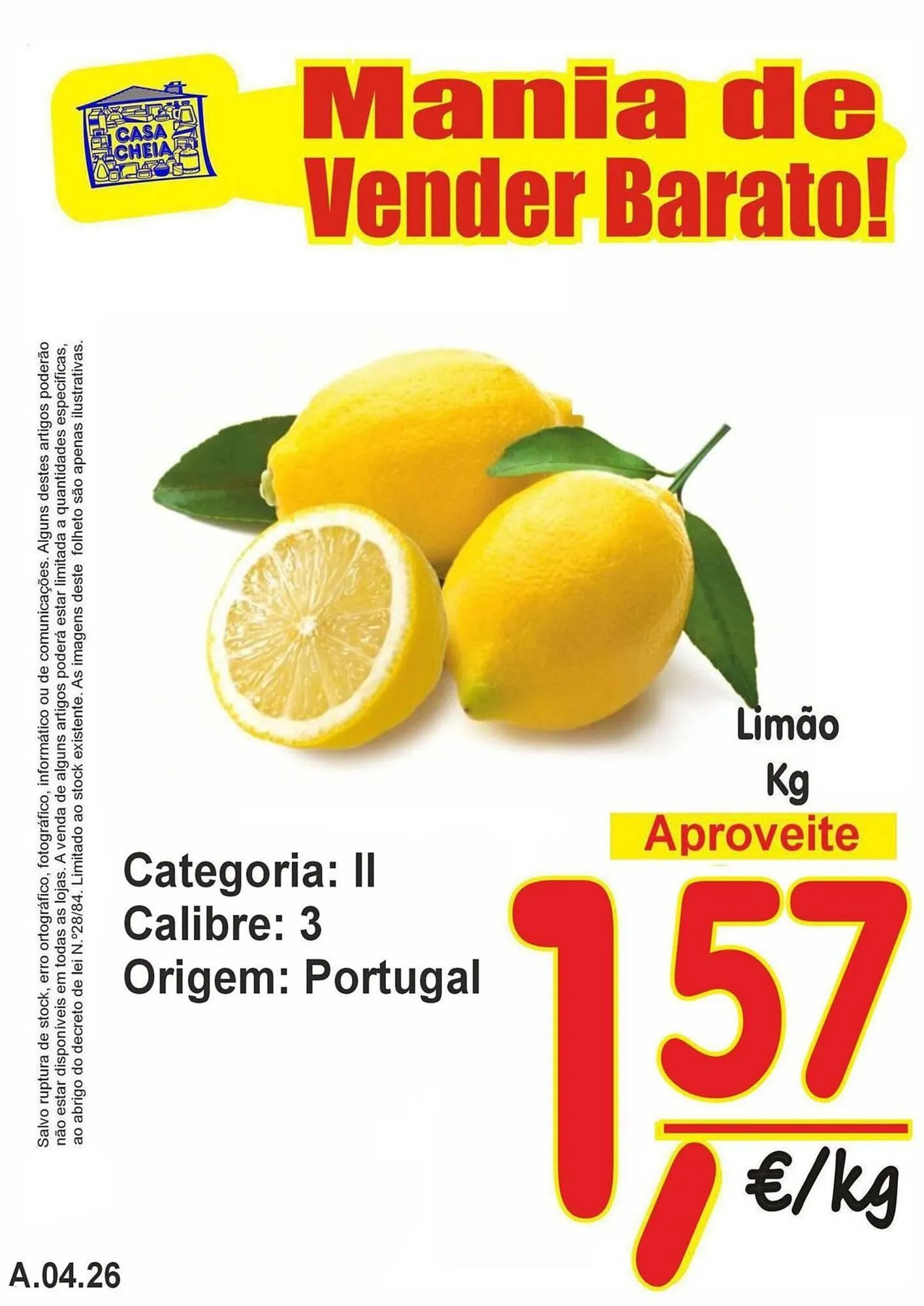 Folheto Folheto Casa Cheia de 17 de abril até 26 de abril 2026 - Pagina 1