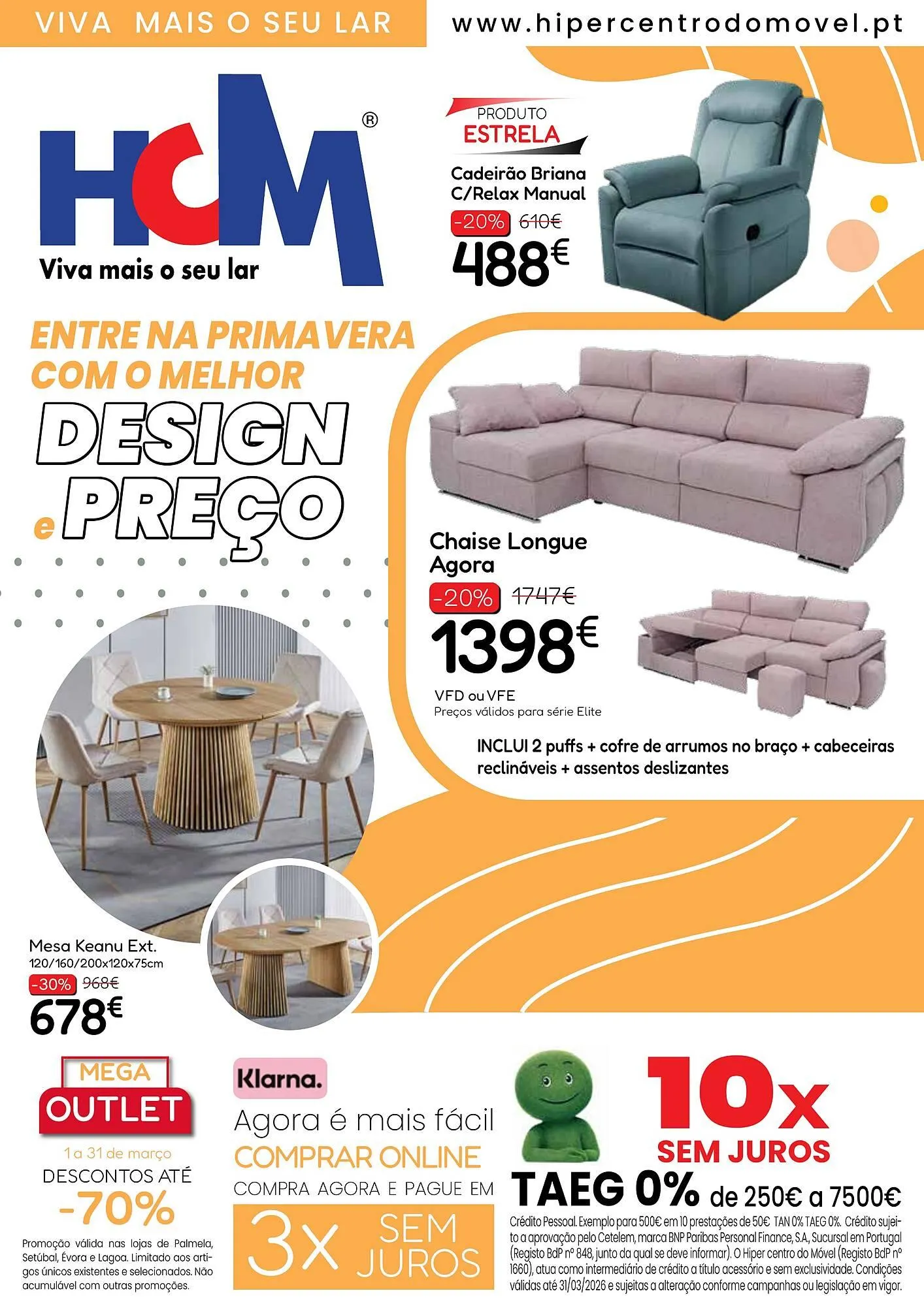 Folheto Folheto Hiper Centro do Móvel de 5 de março até 31 de março 2026 - Pagina 1