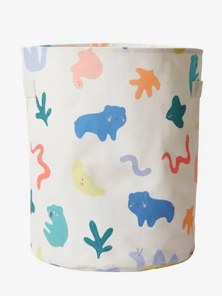 Cesto de arrumação XL, Artista - branco estampado