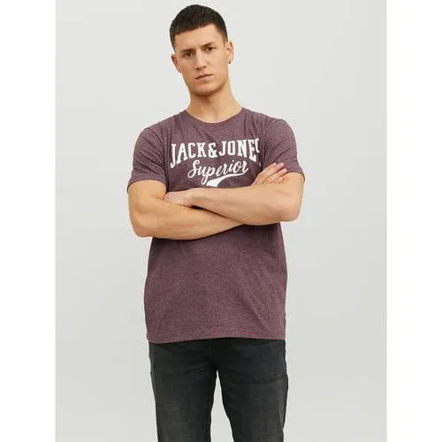 T-shirt de gola redonda, jjelogo