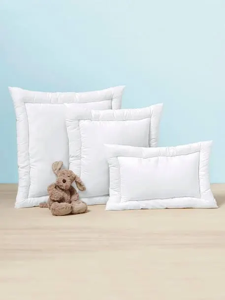 Almofada plana em microfibra, fácil de lavar, resiste a altas temperaturas - branco