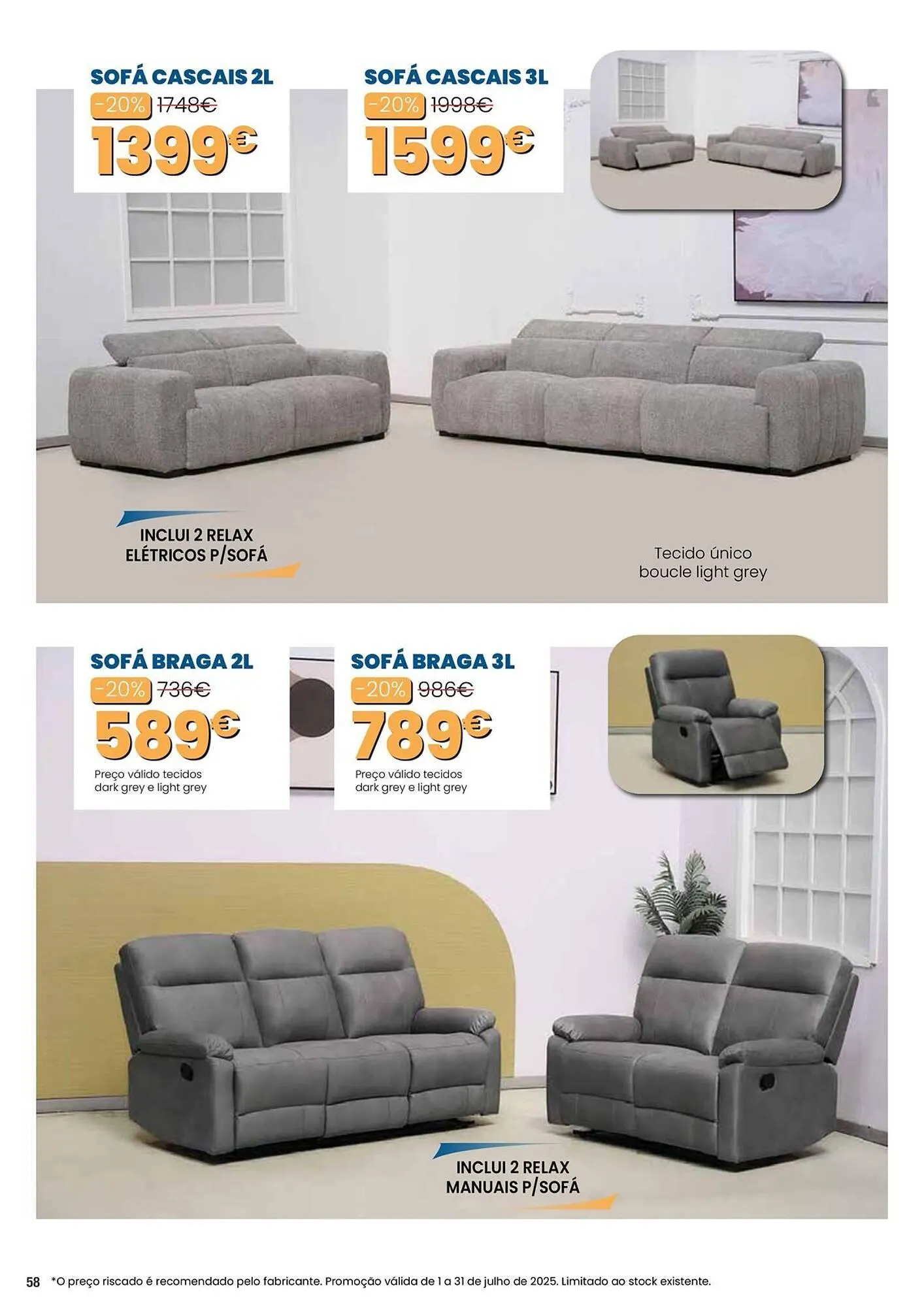 Folheto Folheto Hiper Centro do Móvel de 1 de julho até 31 de julho 2025 - Pagina 58