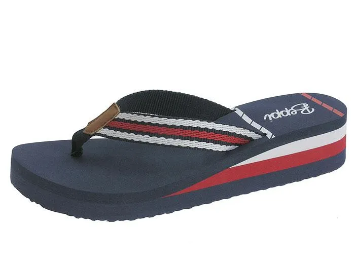 Beach slipper with wedge
