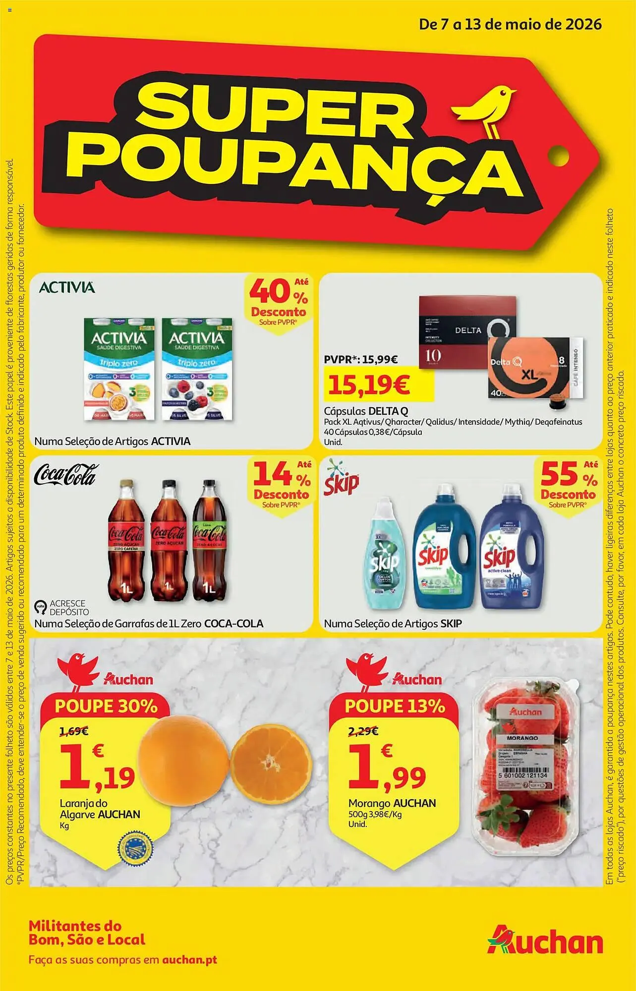 Folheto Folheto Auchan de 7 de maio até 14 de maio 2026 - Pagina 1