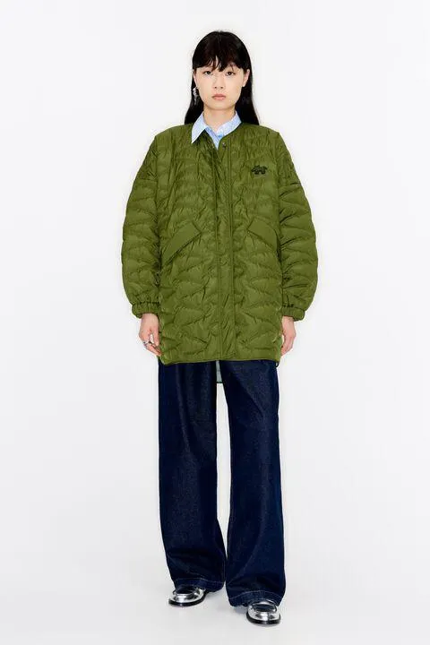 Casacão acolchoado em caqui