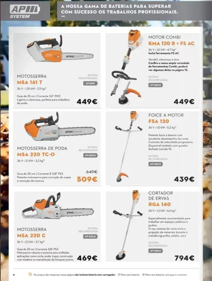 Folheto Stihl Folheto Outono 2024 de 3 de outubro até 17 de janeiro 2025 - Pagina 4