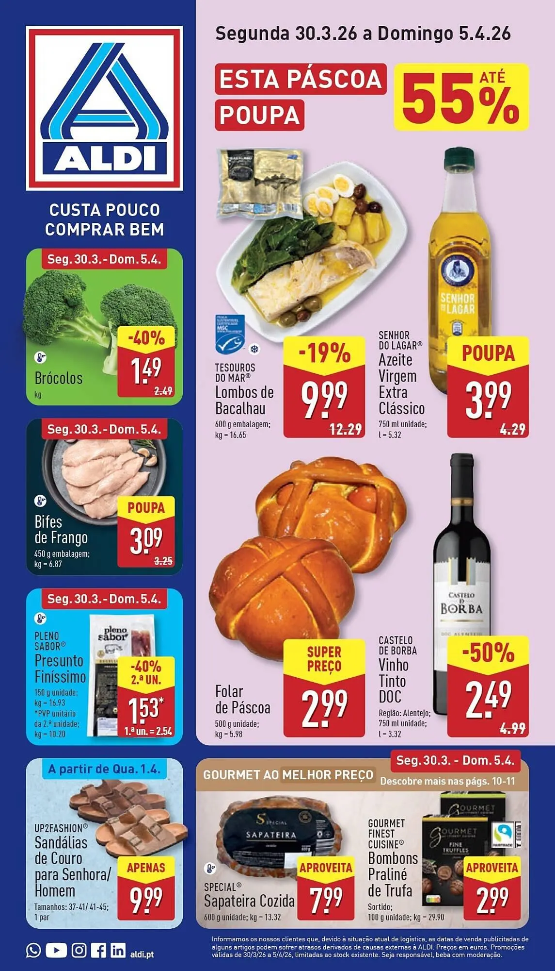 Folheto Folheto ALDI de 30 de março até 5 de abril 2026 - Pagina 1
