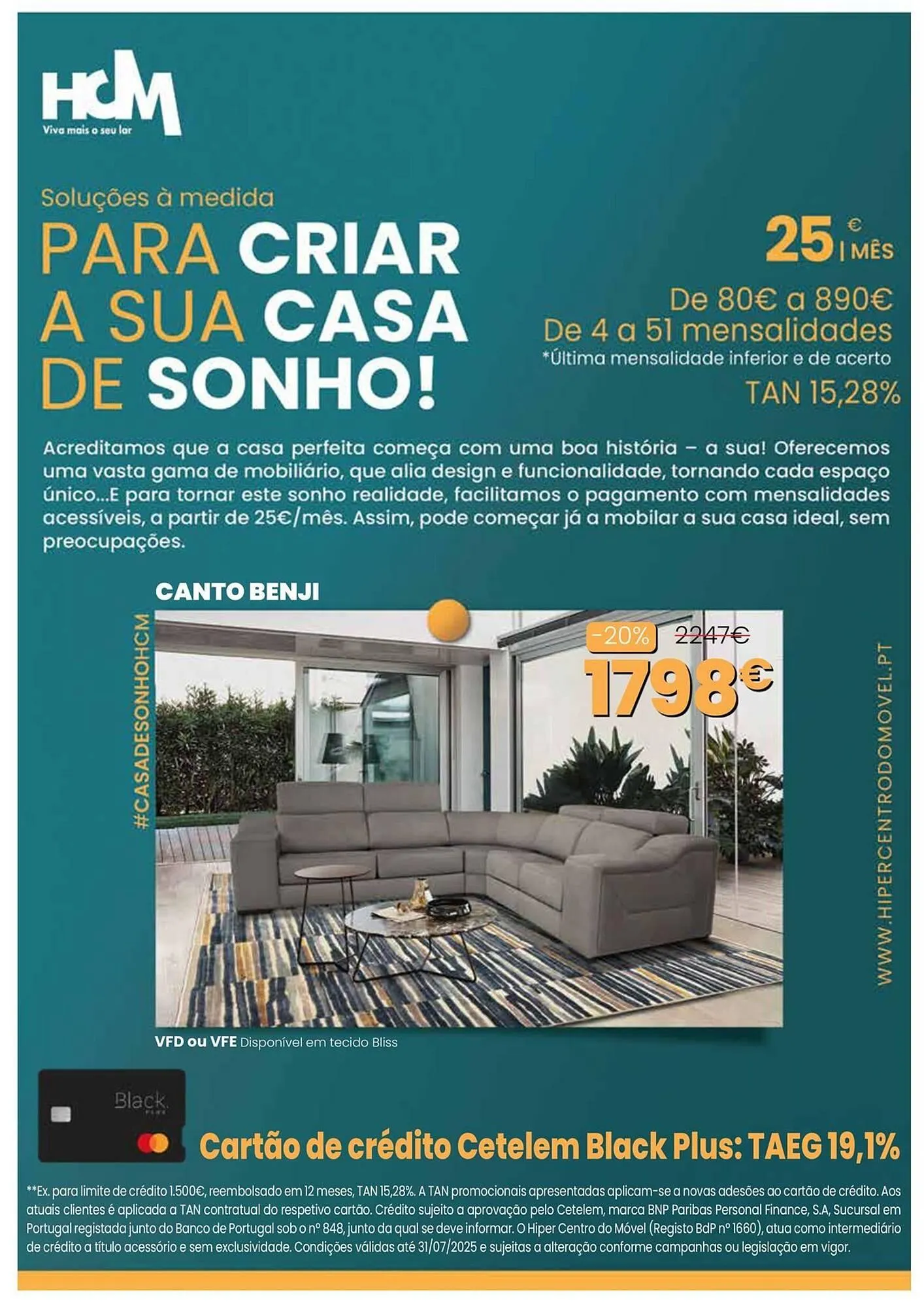 Folheto Folheto Hiper Centro do Móvel de 1 de julho até 31 de julho 2025 - Pagina 74