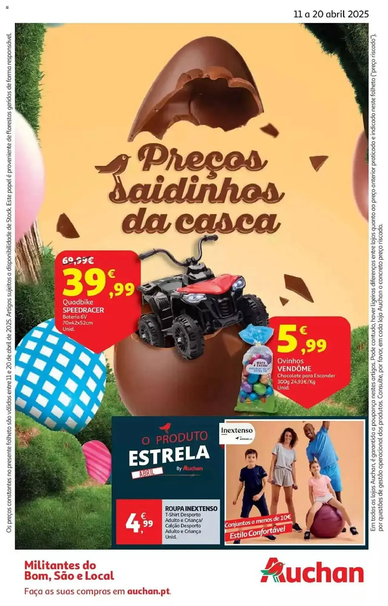 Folheto Folheto Auchan de 11 de abril até 20 de abril 2025 - Pagina 1