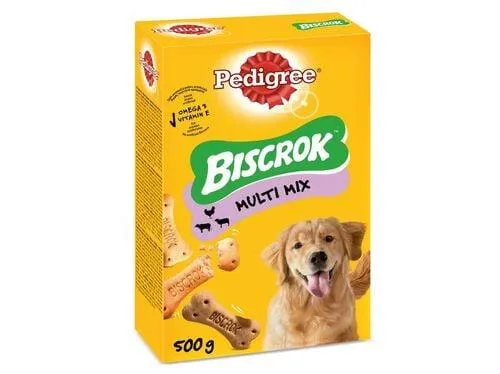 snacks para cão biscrock pedigree biscoitos 500g