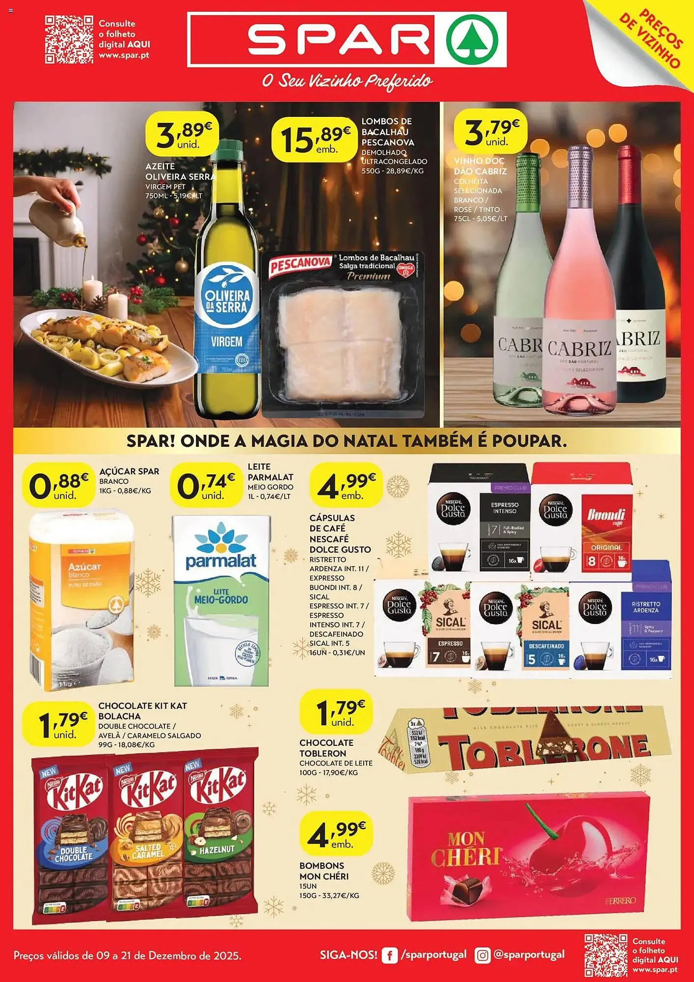 Folheto Folheto Spar de 9 de dezembro até 21 de dezembro 2025 - Pagina 1