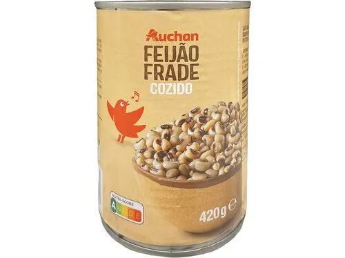feijão frade auchan cozido 420(260)g