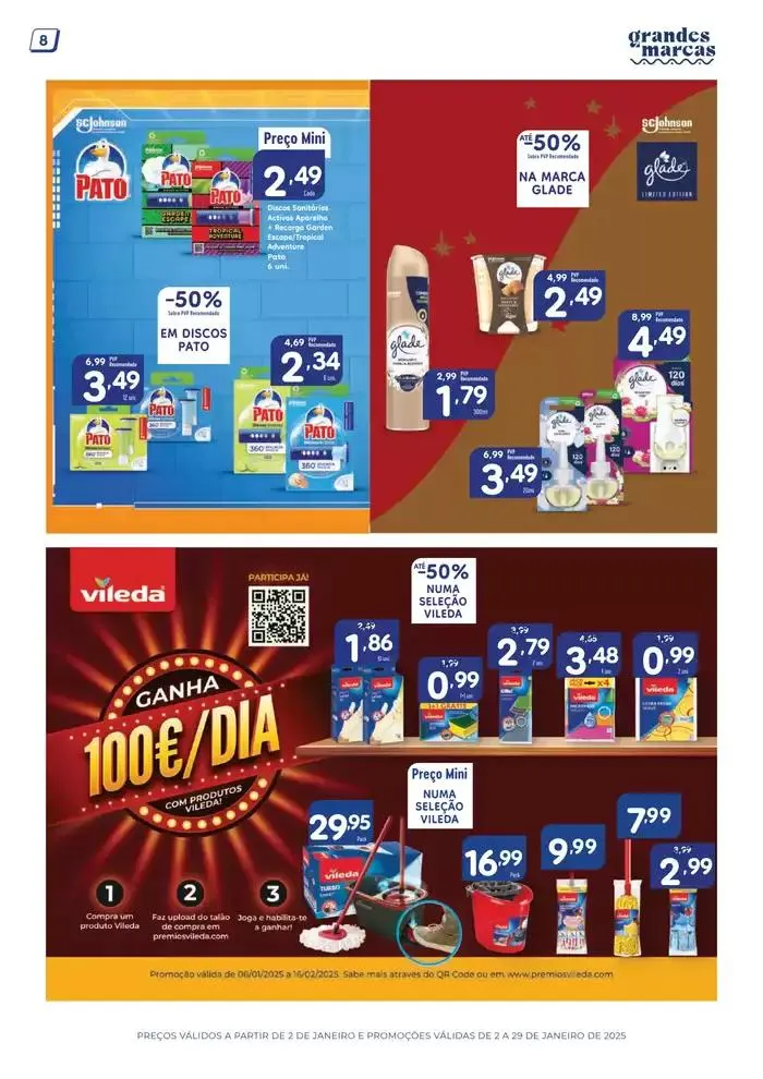 Folheto Folhetos Grandes Marcas Janeiro de 3 de janeiro até 29 de janeiro 2025 - Pagina 8