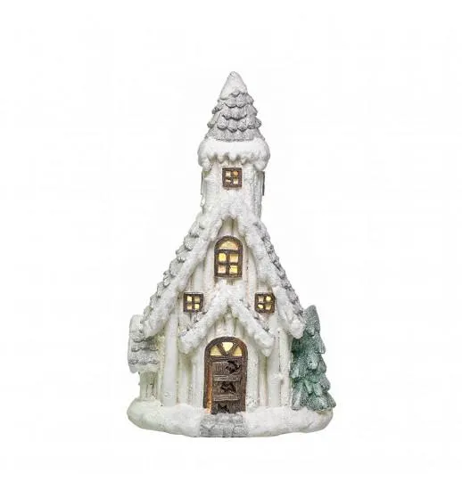 CASA EM POLIRESINA COM LED - 80507