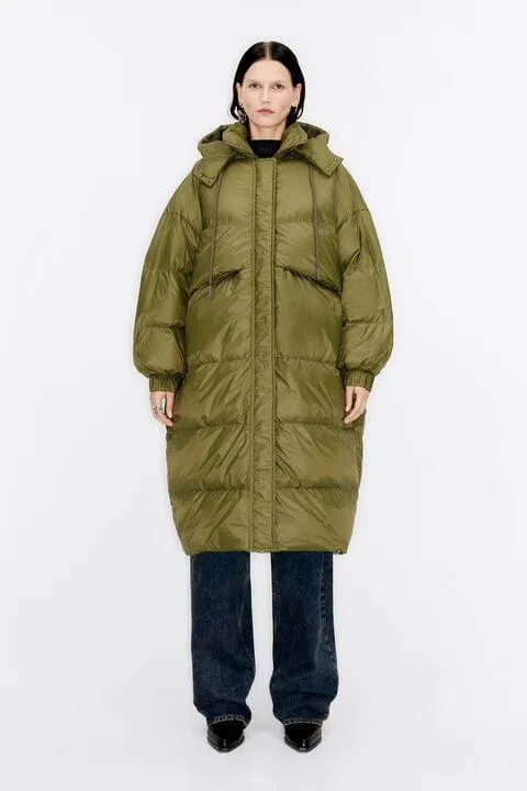 Casaco acolchoado caqui