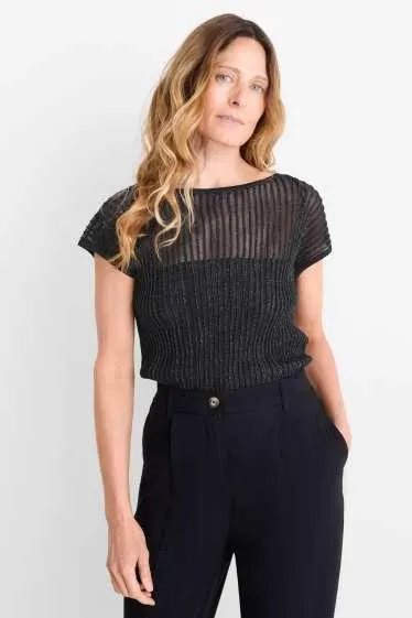 T-shirt - regular fit - ribbed