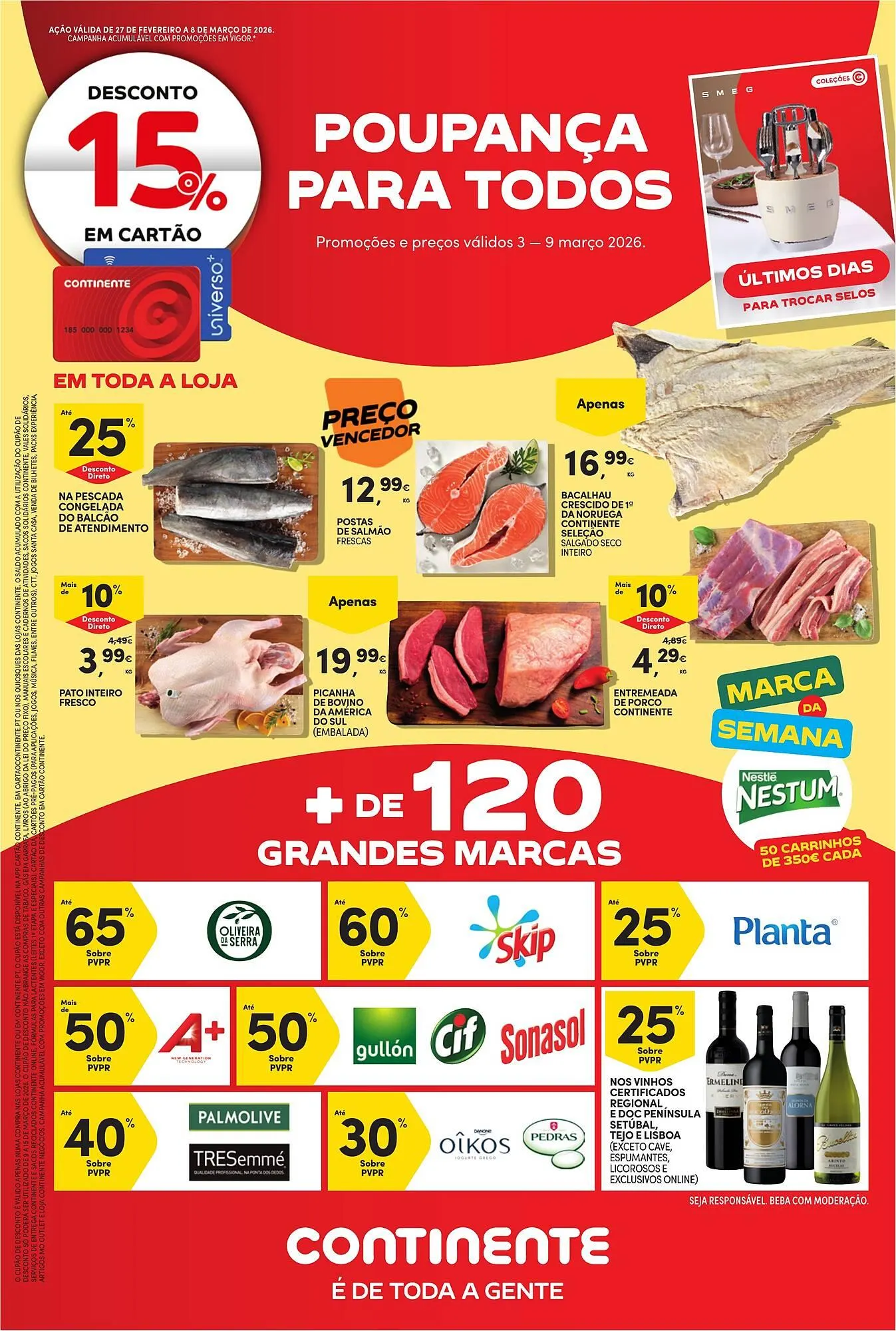 Folheto Folheto Continente de 3 de março até 9 de março 2026 - Pagina 1