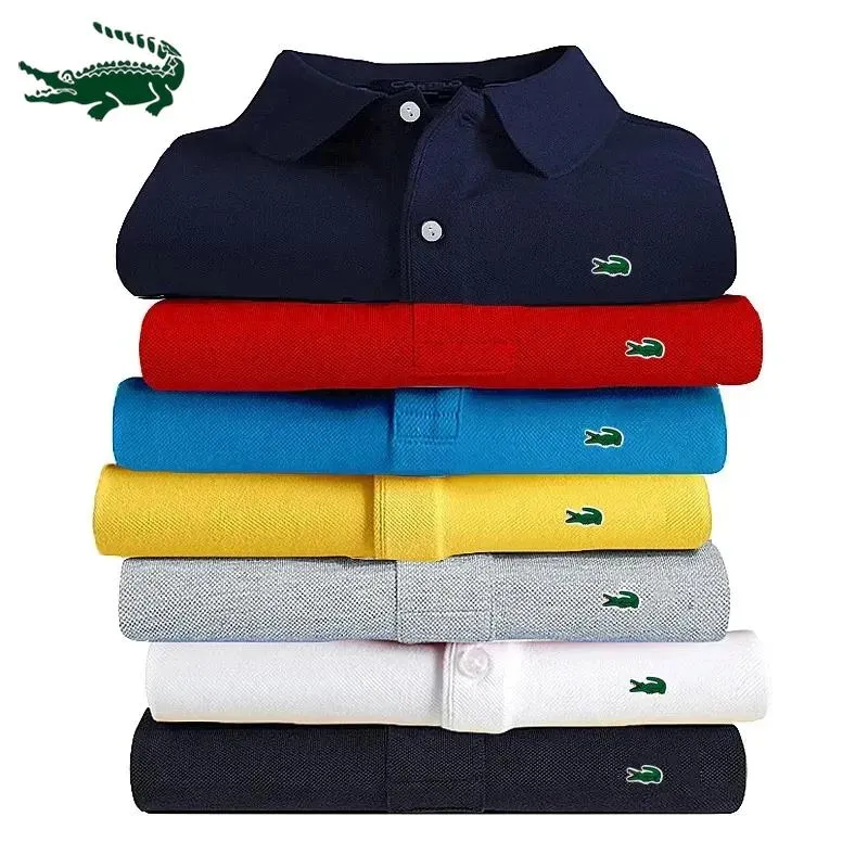 High quality men's cotton embroidered polo shirt 2024 summer new high-end business casual Lapel short sleeve T-shirt top S-6XL