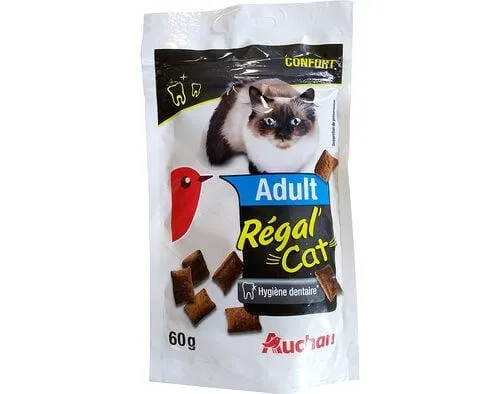 snacks para gato auchan adulto régal' cat higiene dental 60g