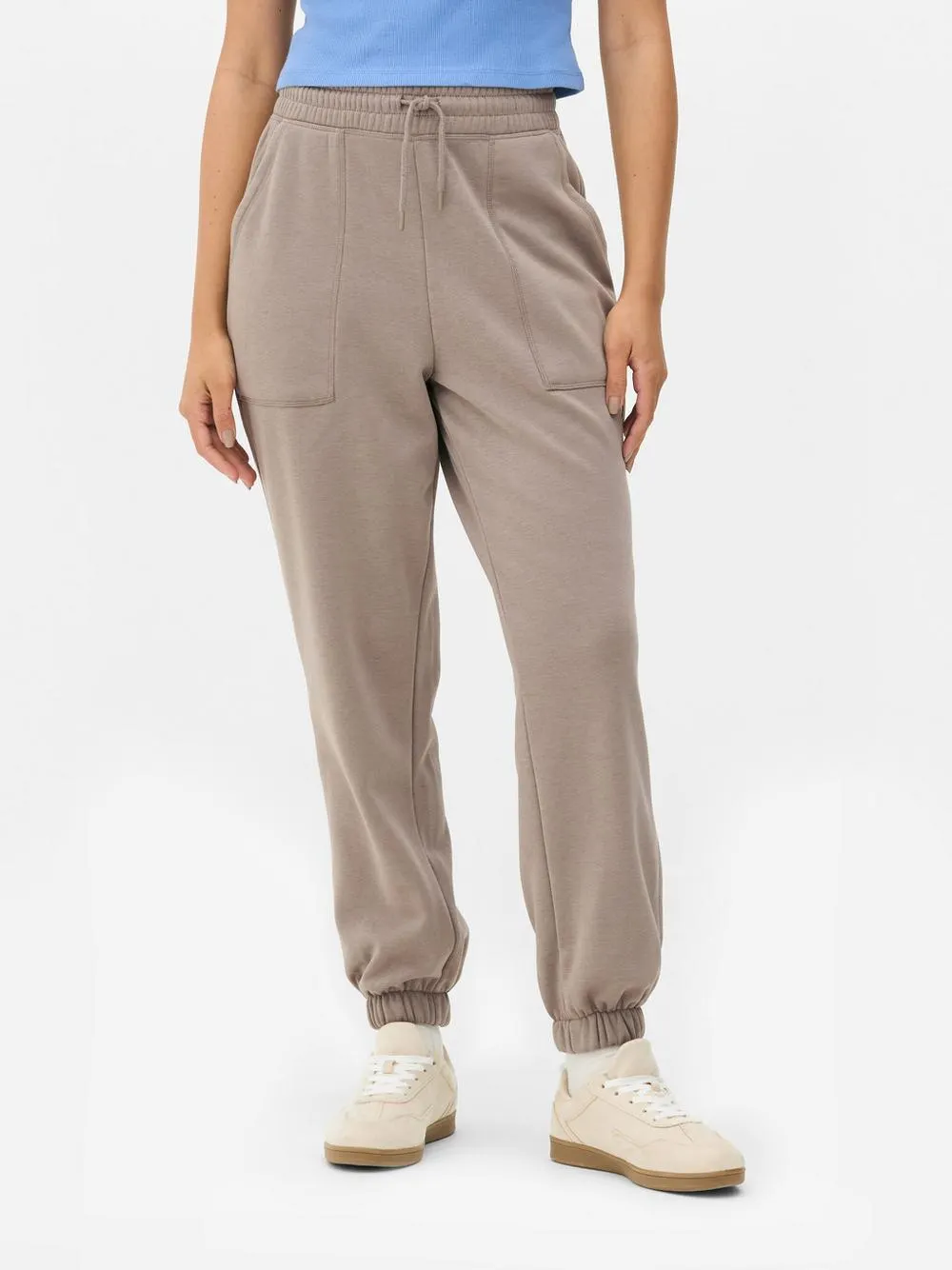 Calças treino forradas felpudas cordão