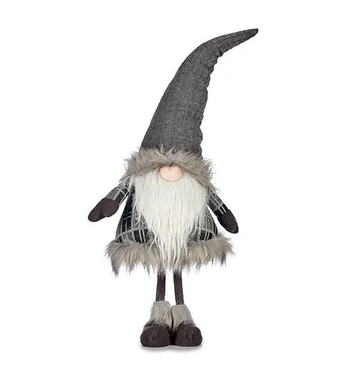 FIGURA DUENDE CINZA C/ GORRO DE LA 27*19*90 - 89898