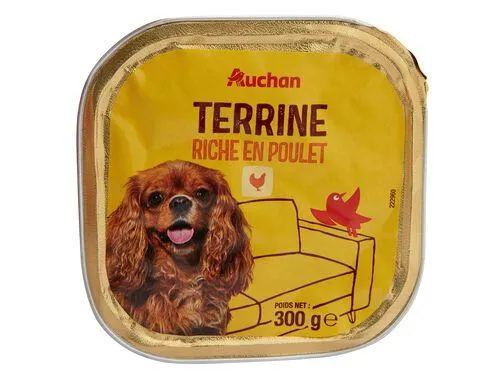 comida húmida para cão auchan terrina rico em frango 300g