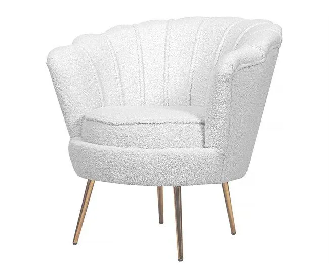 Poltrona de laço "Floria" - 75 x 68 x 77,5 cm - Branco