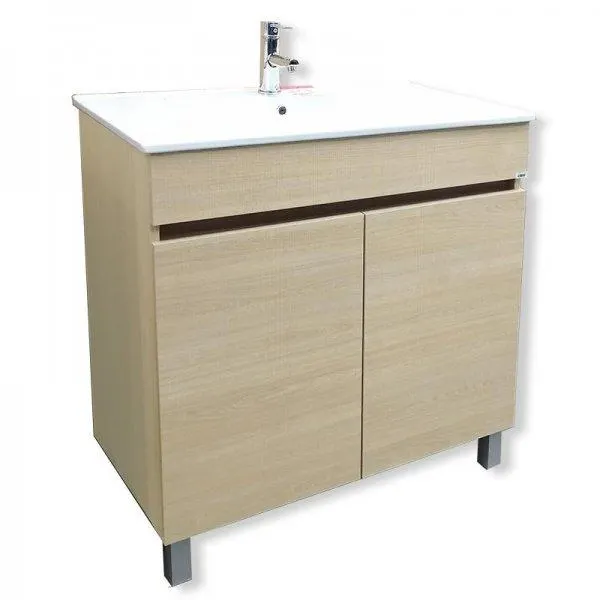 Conjunto movel + lavatorio Luup taiga 80cm