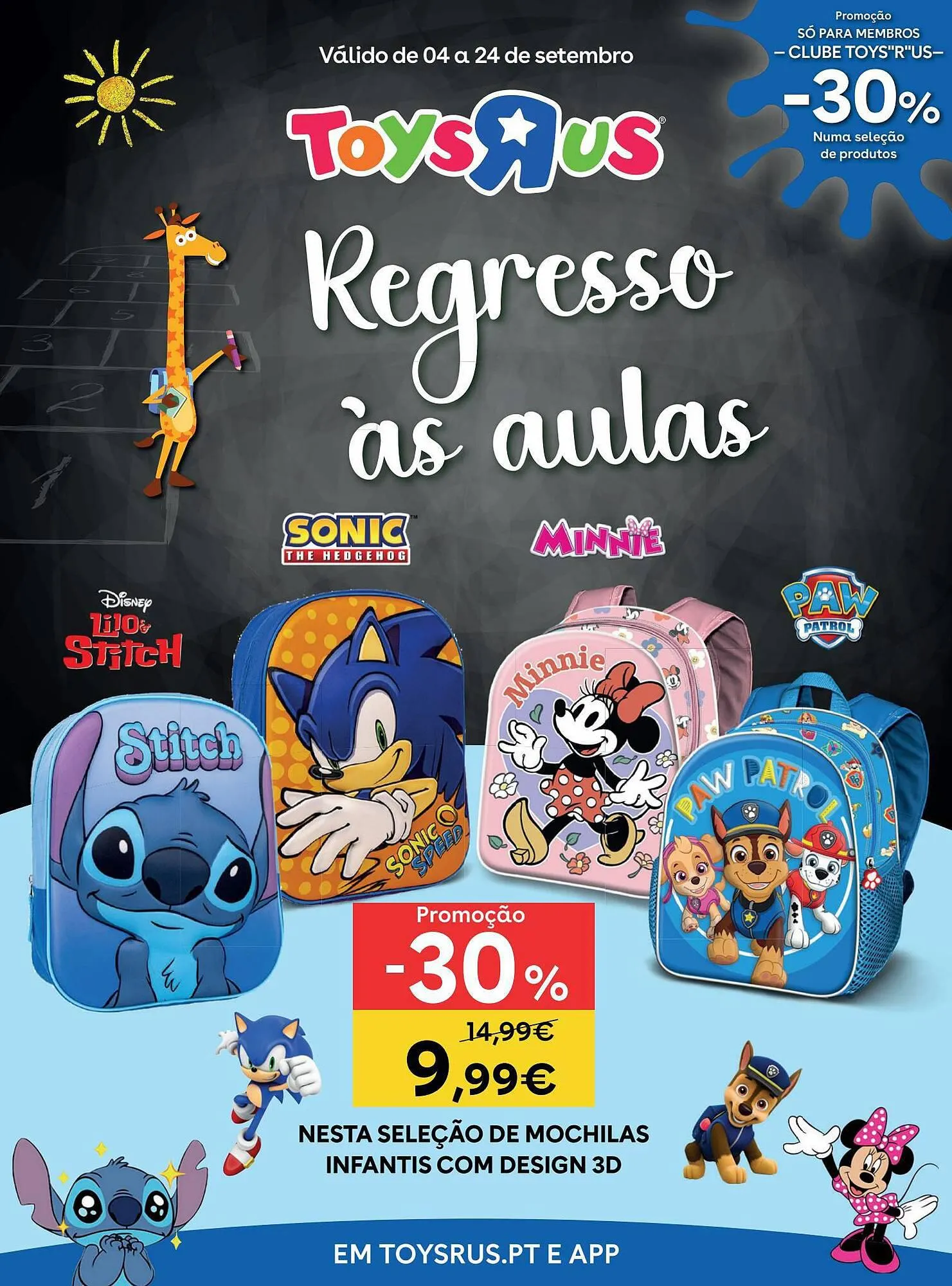 Folheto Folheto Toys R Us de 4 de setembro até 24 de setembro 2023 - Pagina 1