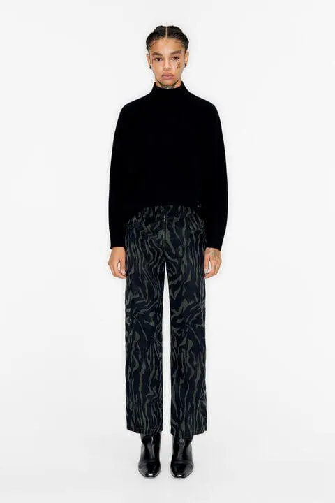 Calças retas Tiger Liquid verde