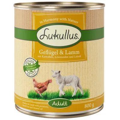 Lukullus Naturkost Adult/Junior 6 x 800 g em promoção: 5 + 1 grátis!