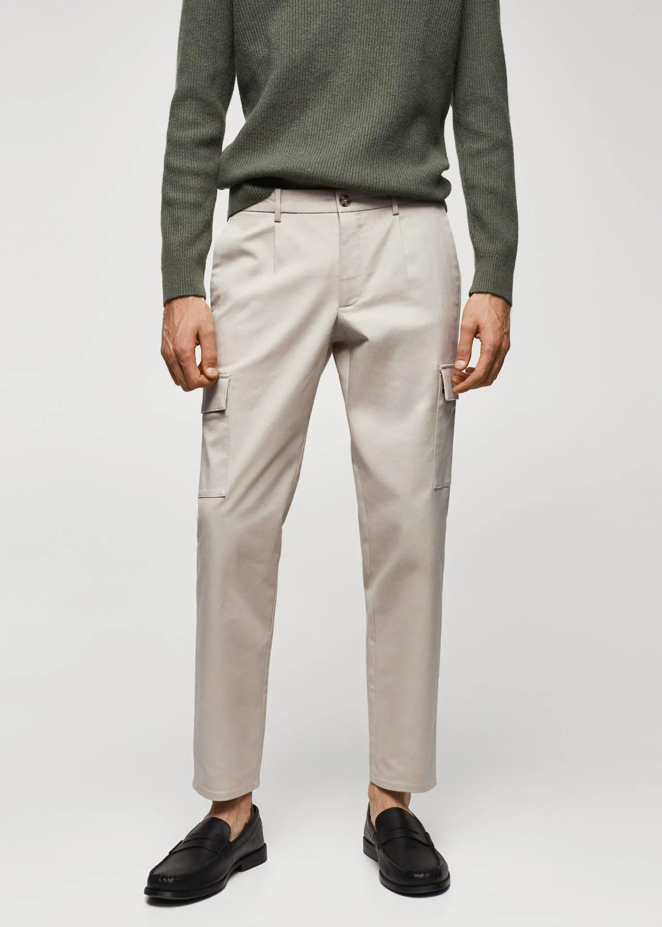 Nadrág slim fit cargo pamut